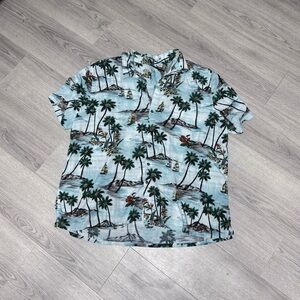 Batek Bay Tropical Print Men's Hawaiian Shirt 2XB